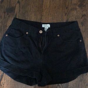Forever 21 black denim shorts